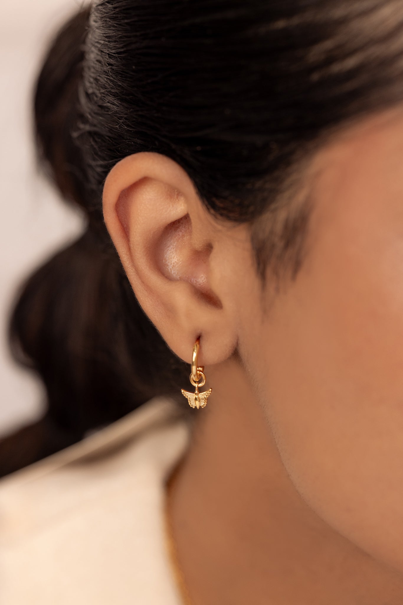 Dainty Butterfly Hoops - Octonov 