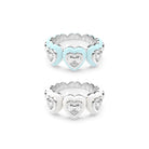 Heart Enamel Bauble Pop Ring Duo - Octonov 