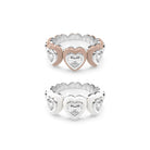 Heart Enamel Bauble Pop Ring Duo - Octonov 
