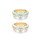 Heart Enamel Bauble Pop Ring Duo - Octonov 