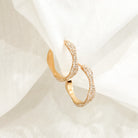 Diamond Swirls Rose Gold Hoops - Octonov 