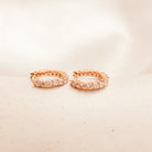 Zircon cluster huggies in Gold, Silver and Rose Gold - Octonov 