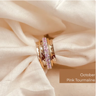 February Birthstone Eternity Spinner Ring - Octonov 