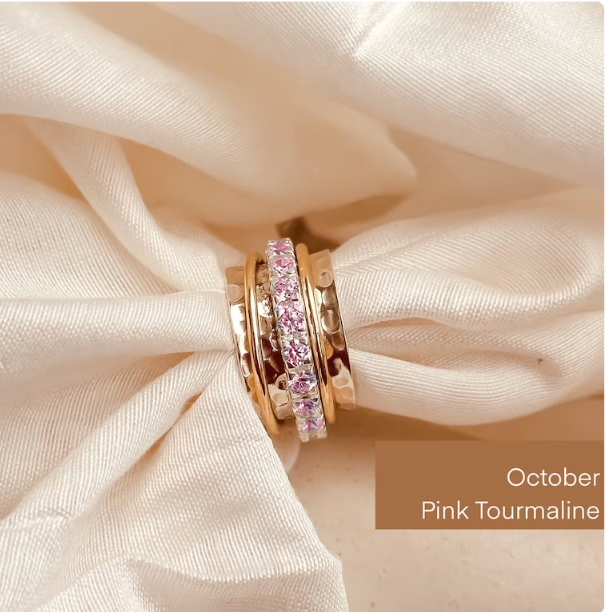 January Birthstone Eternity Spinner Ring - Octonov 