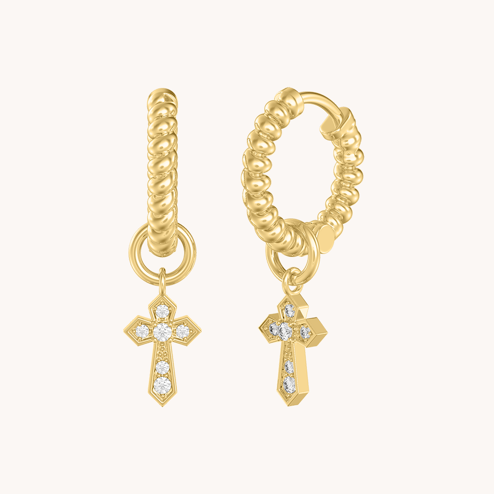 Token of Faith with Twisted Hoops - Octonov 
