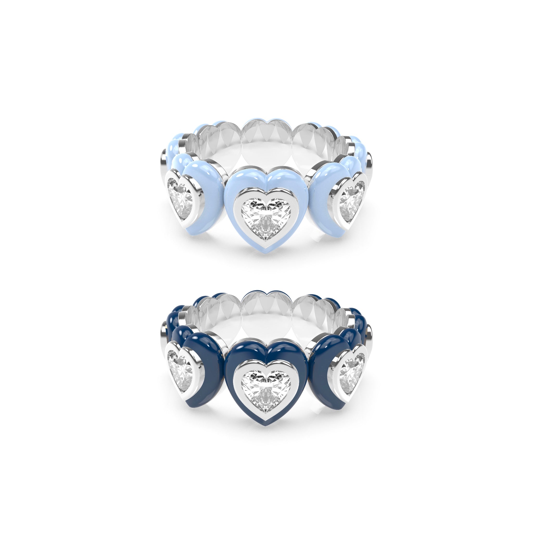 Heart Enamel Bauble Pop Ring Duoo - Octonov 