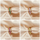 March Birthstone Eternity Spinner Ring - Octonov 