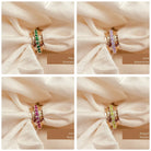 February Birthstone Eternity Spinner Ring - Octonov 