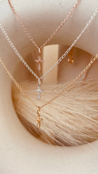 Zircon encrusted Token of Faith Necklace with Cable Chain - Octonov 