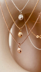 Dainty Steller Sun Charm Necklace with Beaded Chain - Octonov 
