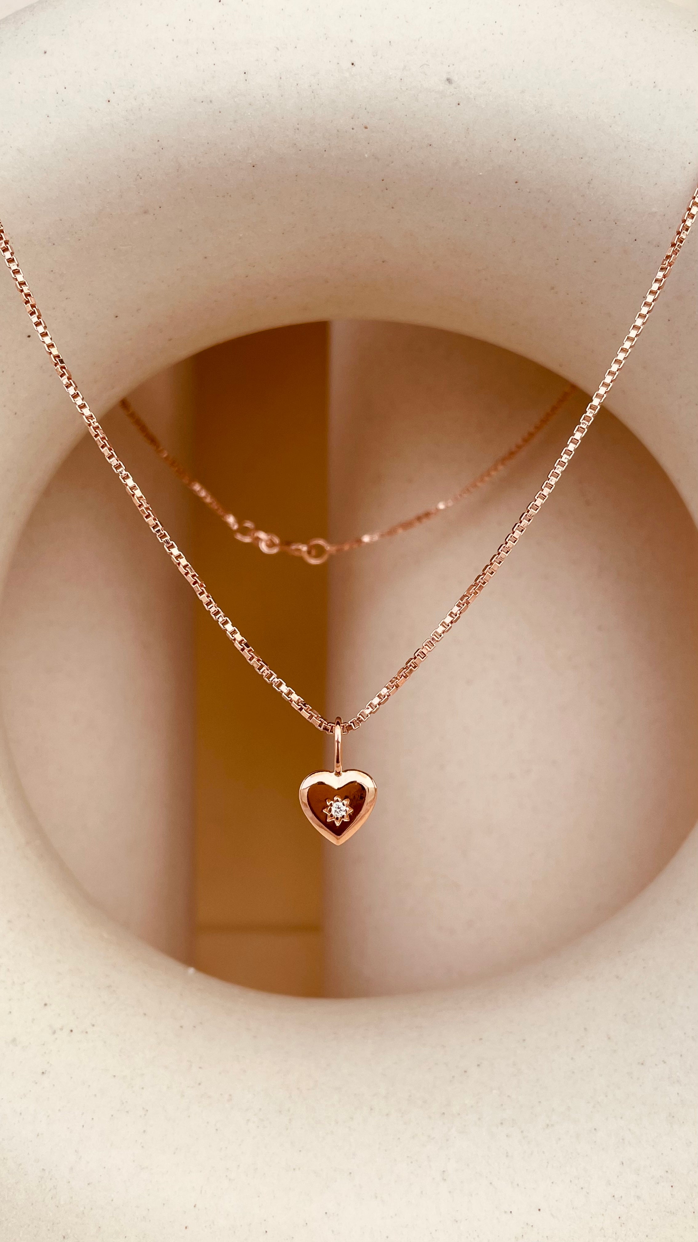 Vintage Heart Classy Necklace with Box Chain - Octonov 