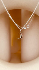 Crescent Moon Necklace with Box Chain - Octonov 