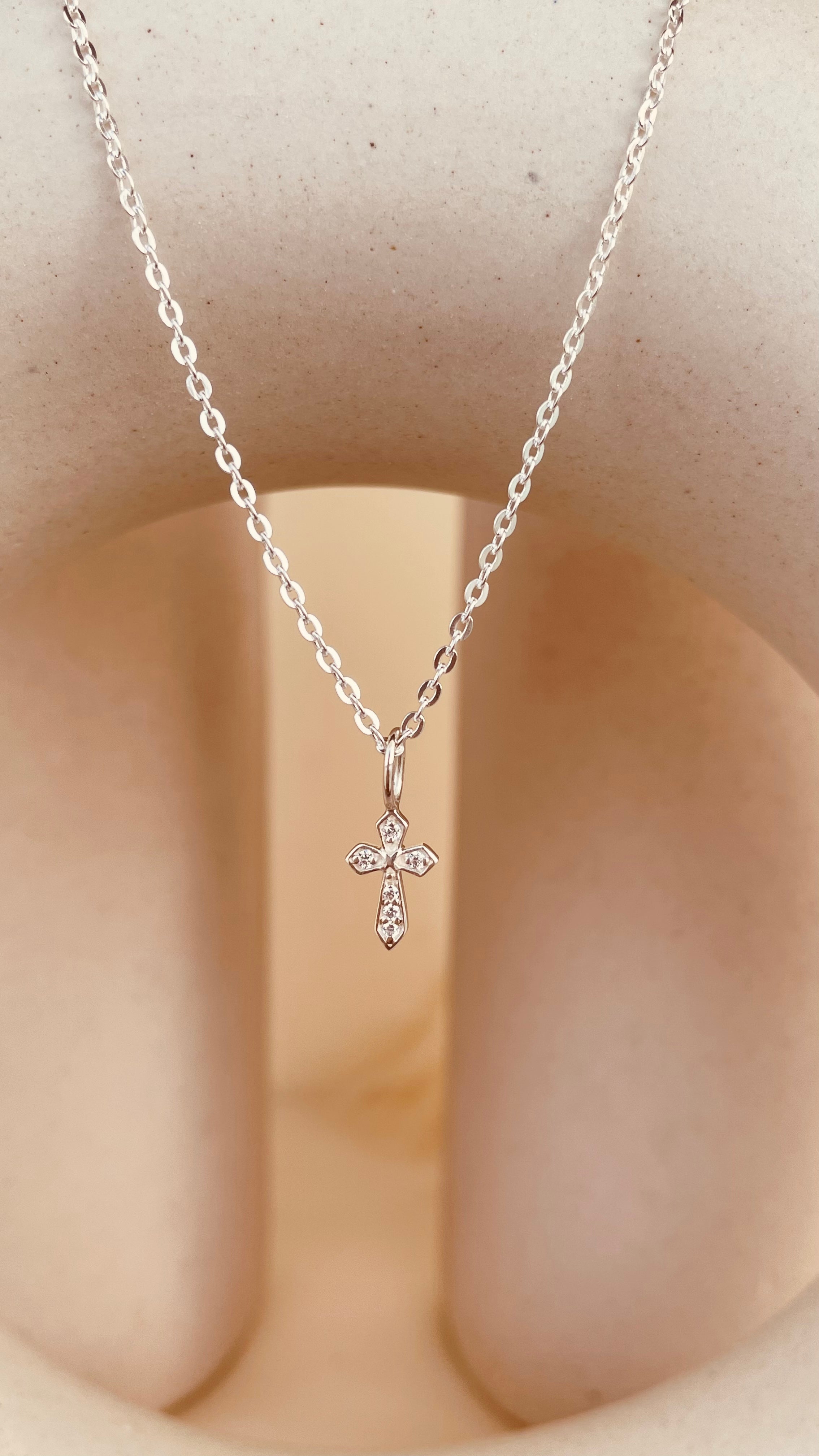 Dainty Token of Faith Necklace with Sitara Chain - Octonov 