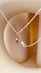 Crescent Moon Necklace with Satellite Chain - Octonov 