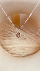 Dainty Vintage Heart Necklace with Cable Chain - Octonov 