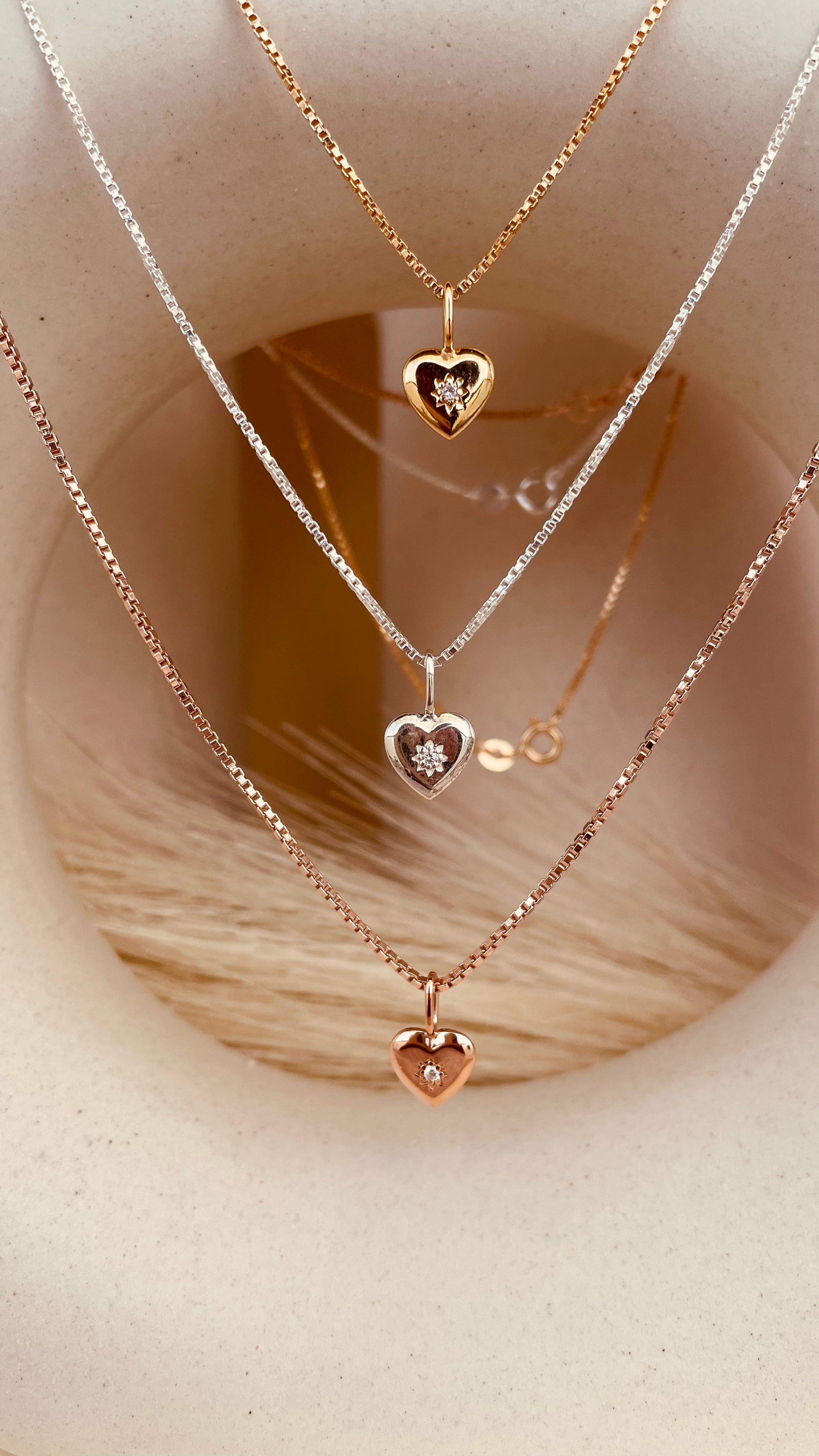 Vintage Heart Classy Necklace with Box Chain - Octonov 