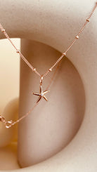 Minimal Starfish Necklace with Satellite Chain - Octonov 
