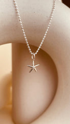 Minimal Starfish Necklace with Beaded Chain - Octonov 