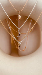 Crescent Moon Necklace with Snake Chain - Octonov 