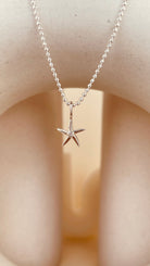 Minimal Starfish Necklace with Beaded Chain - Octonov 