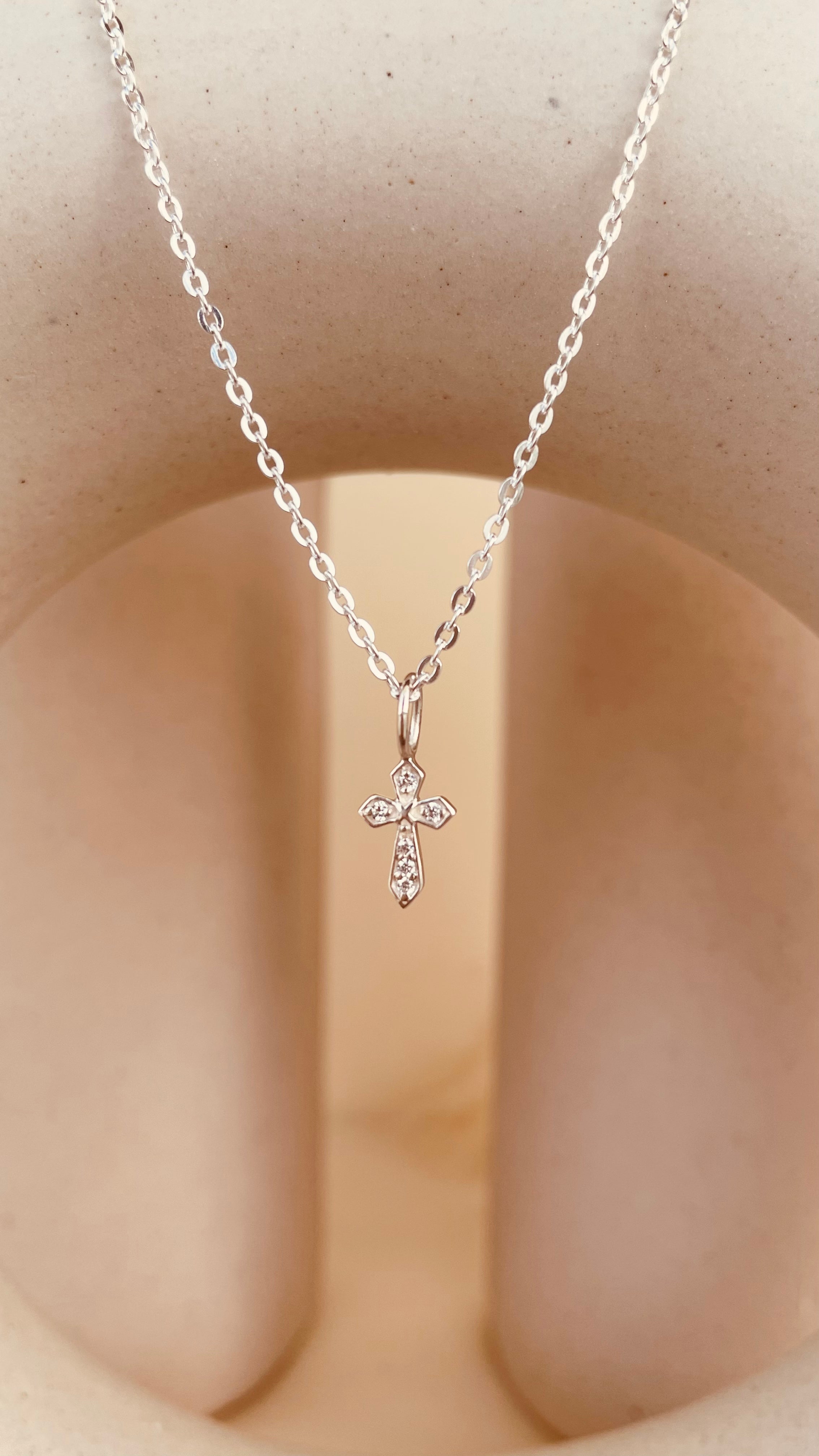 Dainty Token of Faith Necklace with Sitara Chain - Octonov 
