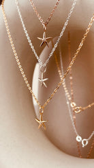 Minimal Starfish Necklace with Sitara Chain - Octonov 