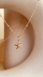 Minimal Starfish Necklace with Satellite Chain - Octonov 