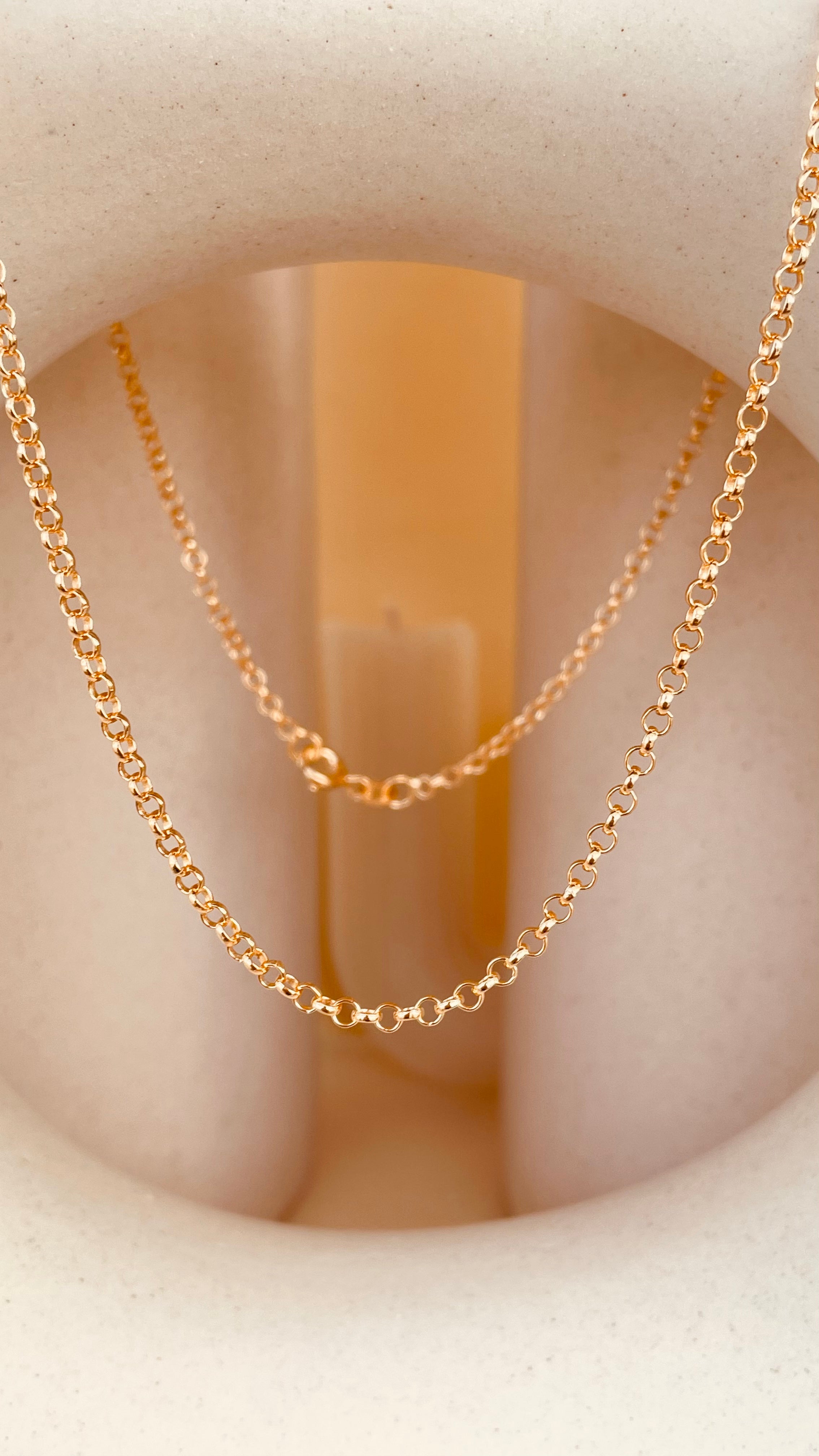 Silver Rolo Chain Necklace - Octonov 