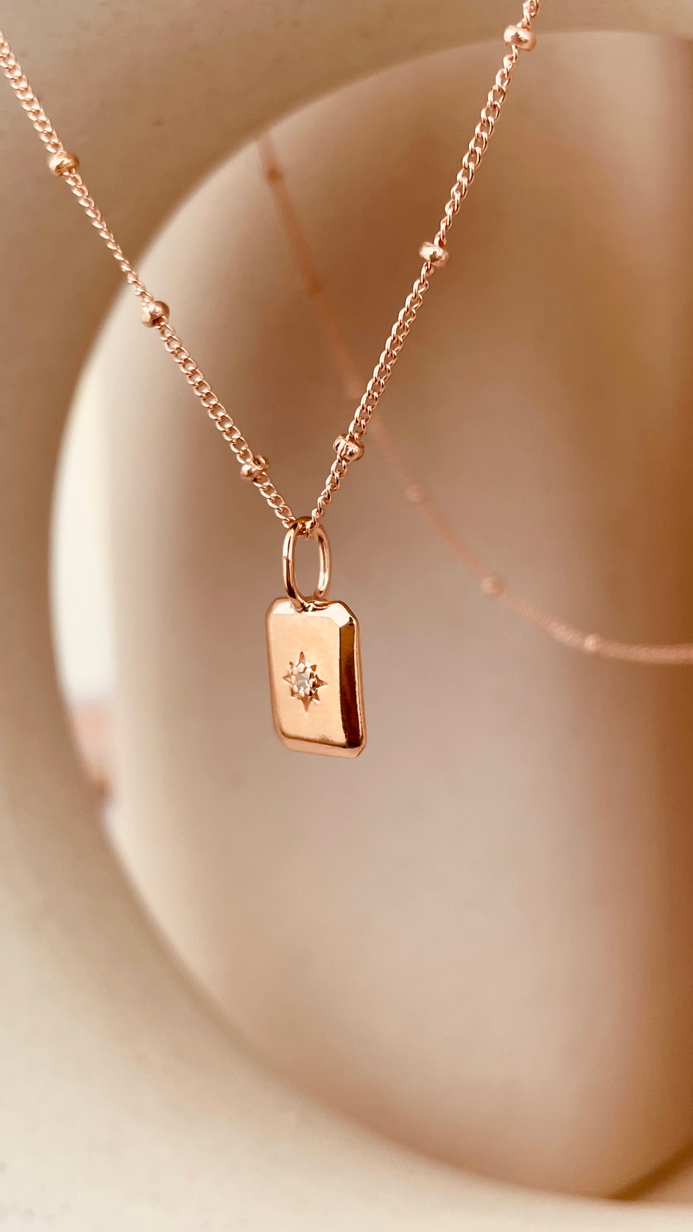 Dainty North Star Necklace with Satellite Chain - Octonov 