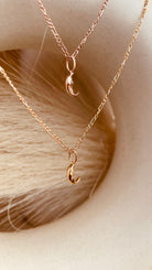 Crescent Moon Necklace with Figaro Chain - Octonov 