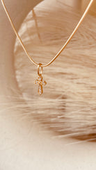 Minimal Token of Faith Necklace with Snake Chain - Octonov 