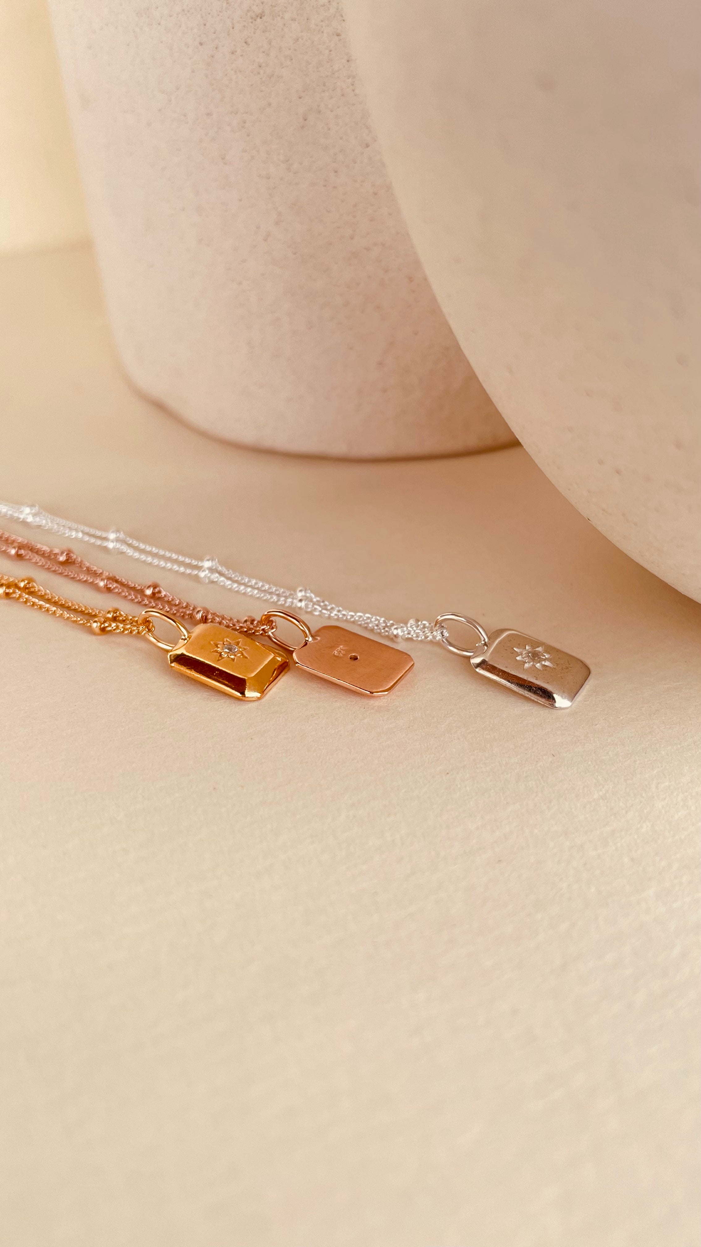 Dainty North Star Necklace with Satellite Chain - Octonov 
