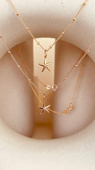 Minimal Starfish Necklace with Satellite Chain - Octonov 