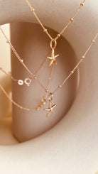 Minimal Starfish Necklace with Satellite Chain - Octonov 