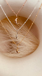 Crescent Moon Necklace with Satellite Chain - Octonov 