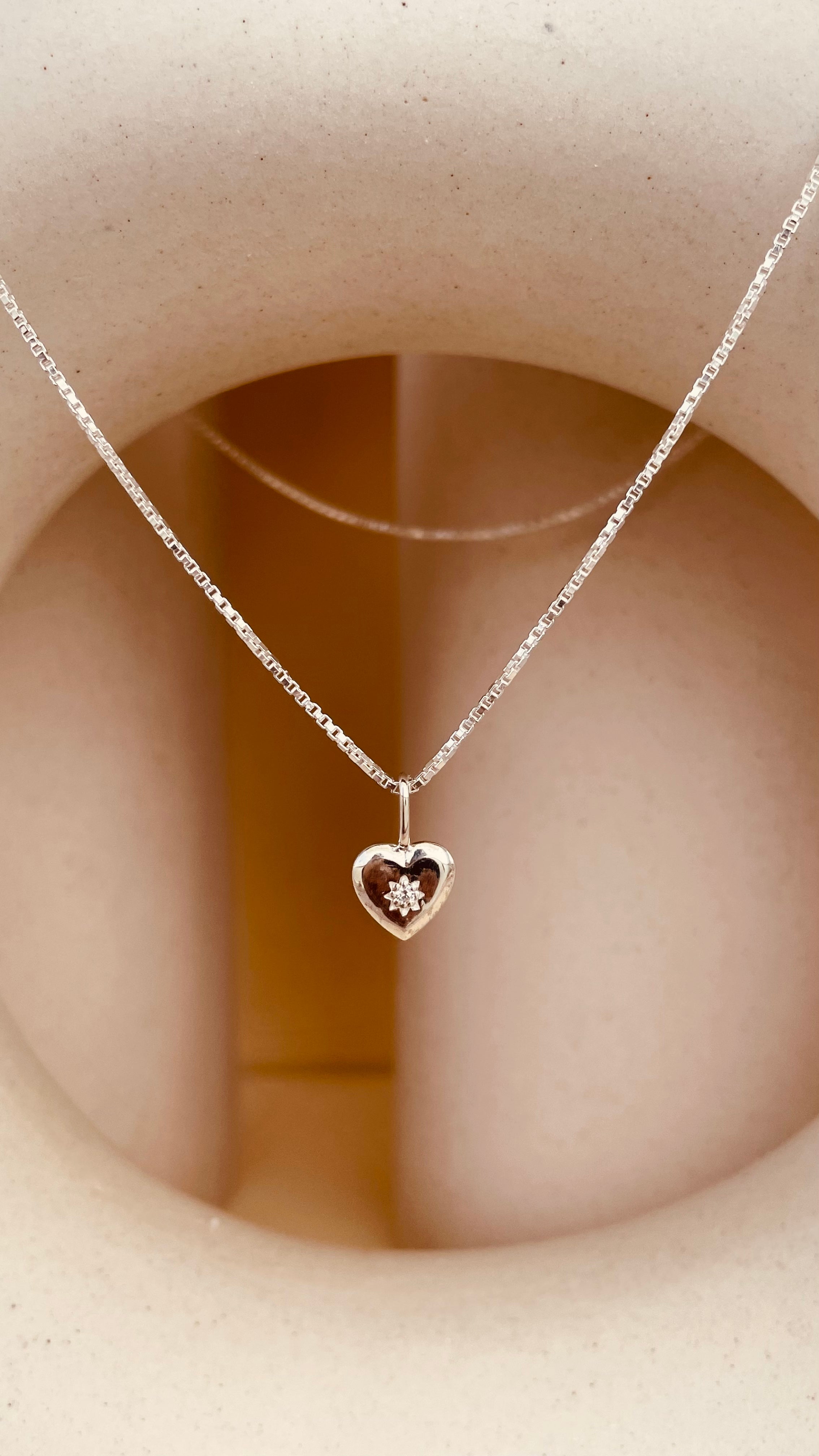 Vintage Heart Classy Necklace with Box Chain - Octonov 