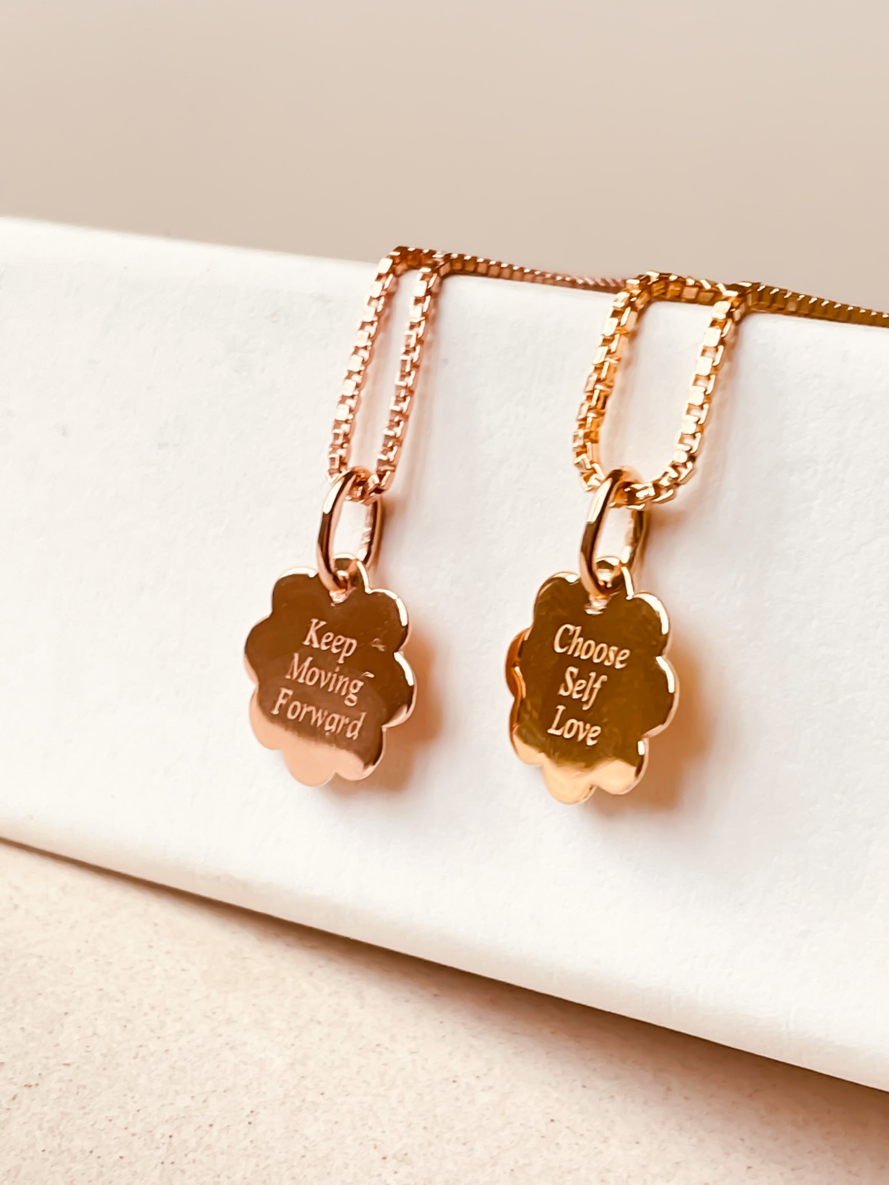 Personalised Affirmations Flower Necklace - Octonov 