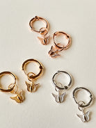 Dainty Butterfly Hoops - Octonov 