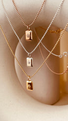 Dainty North Star Necklace with Flat Ball Chain - Octonov 
